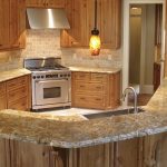 brown kitchen counters